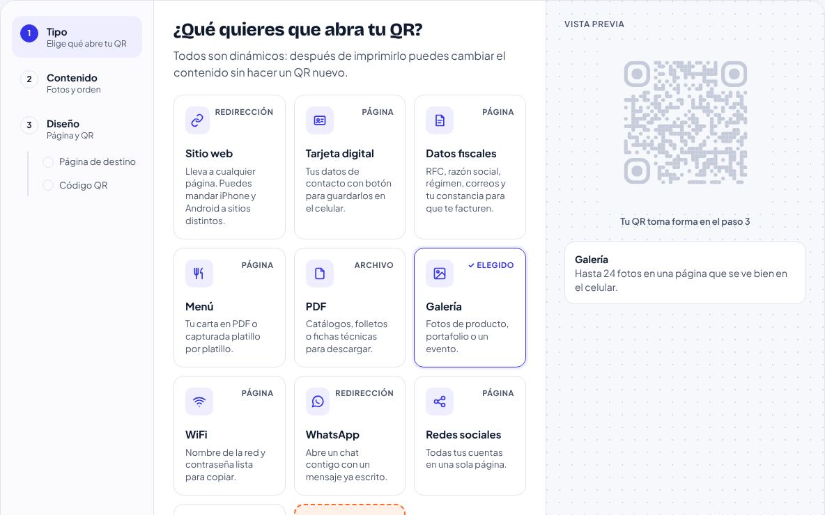Paso 1: Elige "Galería"