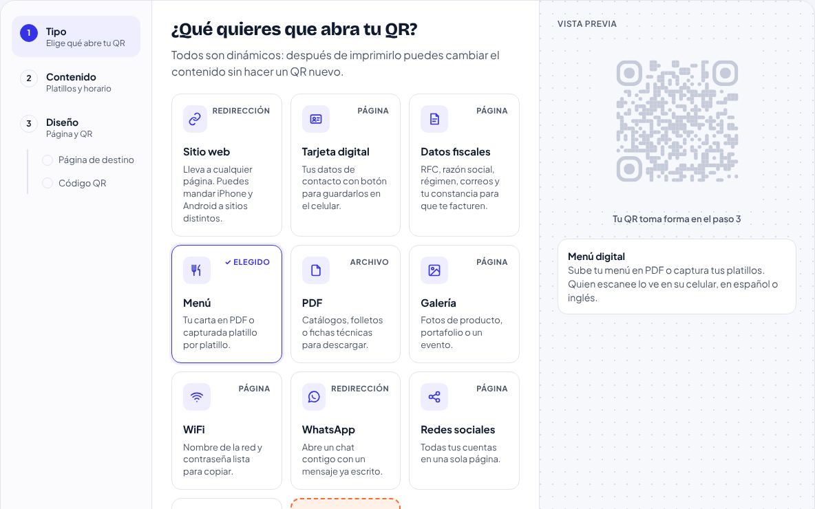 Paso 1: Elige "Menú"