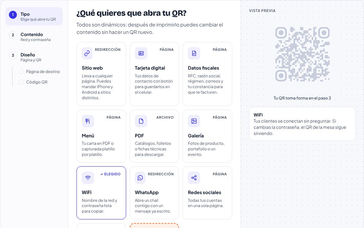 Paso 1: Elige "WiFi"